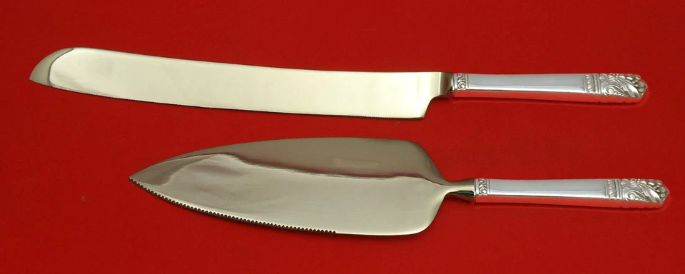 Juego de pastel de boda de plata esterlina Mansion House de Oneida servidor 2 piezas personalizado HHWS Foto 1 de 1