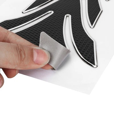 (Black Silver Edge)Oil Tank Sticker Many Applications Complete Parts Favorable - Image 1 of 4