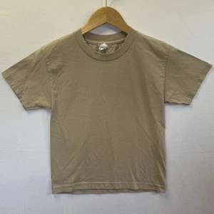Vintage Alstyle Apparel Activewear T-shirt Youth Small Tan - Picture 1 of 4