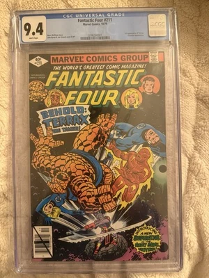 Fantastic Four 211 CGC Graded 9.4 NM 1st App Of Terrax  Marvel Comics 1979 - Image 1 of 4