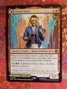 Gwen Stacy / Ghost Spider Marvel's Spiderman Magic The Gathering MTG rare card - Picture 1 of 2