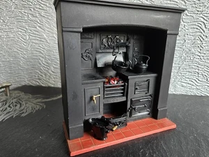 doll house furniture hearth + home black Victorian range 1.12th - Picture 1 of 6