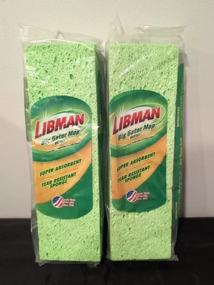 2-Pack of Genuine Libman Big Gator Mop Refill Sponges, New & Sealed - Image 1 of 2