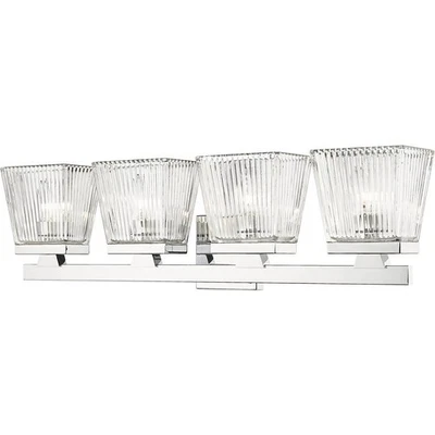 Z-Lite 1936-4V-CH Astor 4 luces 29 pulgadas cromo tocador luz de pared Foto 1 de 4