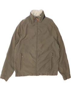 LONDON FOG Mens Bomber Jacket UK 38 Medium Khaki Polyester FX01 - Picture 1 of 3