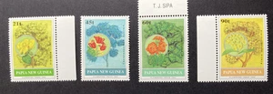 PNG - 1992 - Flowering Trees - Set of 4 Stamps. (MNH) Lot 2. - Picture 1 of 2