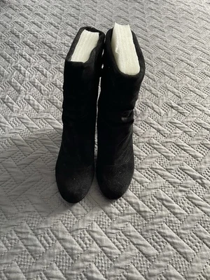 Botines de gamuza negros para mujer Nine West Slouch talla 6,5 nuevos sin caja Foto 1 de 4