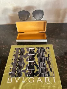 BVLGARI Cat Eye Black and Pale Gold Gradient Sunglasses - Picture 1 of 10