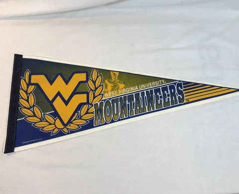 Vintage 90’s West Virginia University Mountaineers WVU Wincraft Felt Pennant Cover