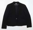 Select Womens Black Polyester Jacket Suit Jacket Size 14