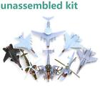 8PCS Fighter Aircraft 4D Unassembled Kit DIY Model Military Aircraft Model Gift