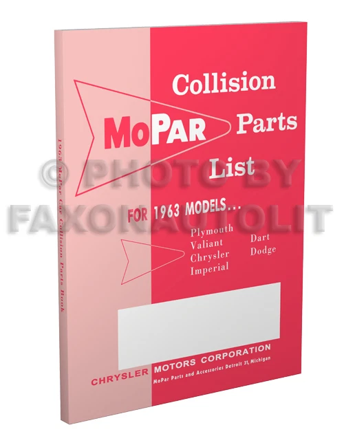 Catalogo Parti Carrozzeria Dodge 1963 63 Dart 330 440 500 Polara Custom 880 - Immagine 1 di 1