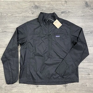 Patagonia Houdini Stash 1/2 Zip Pullover Jacket Size Medium Womens Black $139 - Picture 1 of 10