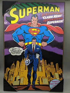 SUPERMAN: Nov 201 Superman COMIC - 13" X 19" WANDRELIEF HOLZ SELTEN NEUWERTIG!! - Bild 1 von 8