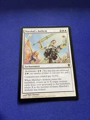 MTG Marshal's Anthem Worldwake 15/145 Regular Rare - Image 1 of 2