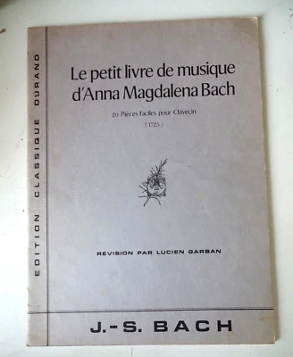 Livre partitions  , J.-S. Bach , 20 piéces pour Clavecin , Menuet ,Polonaise ... - Photo 1/3