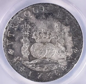 1736 Mo. MF Mexico 8 Reales - ANACS AU50 Details - Bild 1 von 3