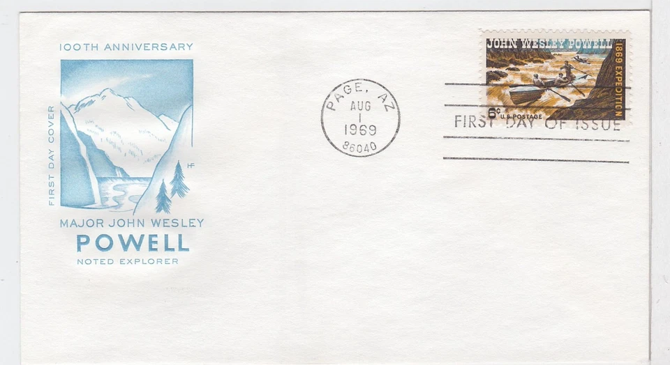 TurtlesTradingPost- John Wesley Powell 1969 FDC #1374- House of Farnam Cachet - Image 1 of 1