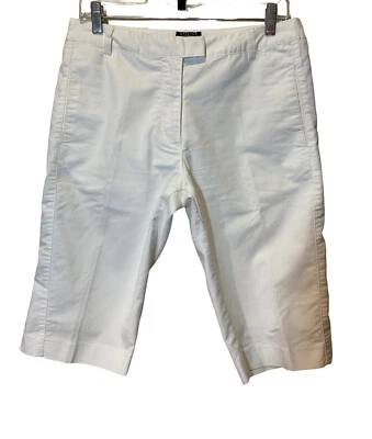 Adidas Women's White Stretch Shorts 8 Lined Walking Golf Zip Back Pockets - Image 1 of 4