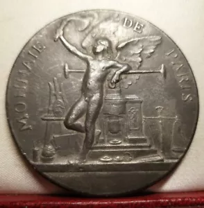 1900 rara París como nueva medalla de principios de siglo de dupuis 51 mm ángel desnudo - Imagen 1 de 3