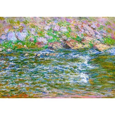 Claude Monet, Rapids on the Petite Creuse 1889, Canvas Print, A1 Size + Border - image 1 of 4