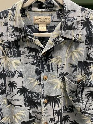 Boca Classics Shirt Blue Floral Short Sleeve Aloha Hawaiian mens sz L - Image 1 of 4