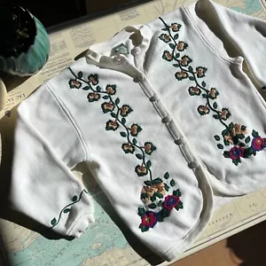 Vintage 90s Lady Footlocker Appliqué Cardigan - Picture 1 of 6