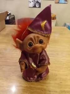 ❤️ 1977 DAM Magician Troll 9" Doll Rare Norfin Red Hair Denmark Ace Tico Russ - Picture 1 of 17