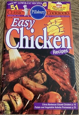 Pillsbury Easy Chicken Classic Cookbooks Booklet Recipes Magazine August 1995 - Image 1 of 4