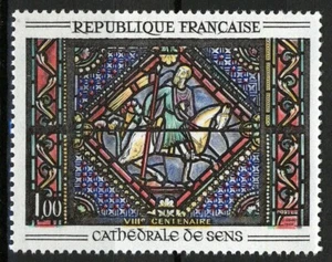 France 1965, 1Fr Art,  800 years of Sens Cathedral VF MNH, Mi 1513 - Picture 1 of 1