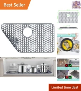 Silicone Sink Protector Mat 26''x14'' Non-Slip Foldable Heat Resistant Kitche... - Picture 1 of 8