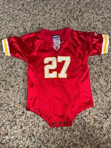Larry Johnson #27 Kansas City Chiefs Reebok 24 month Infant Jersey Red Reebok Cover