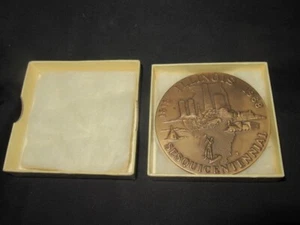 ILLINOIS Sesquicentennial 1818-1868 Bronze Art Medal Coin 2.5" Diameter 119 grms - Picture 1 of 4