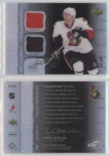 2007-08 Upper Deck Ice Frozen Fabrics PETG Black /25 Daniel Alfredsson #DA HOF