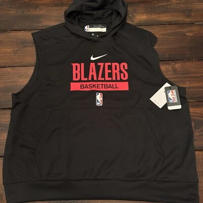 Nike Portland Trail Blazers NBA Team Issue Sleeveless Practice Hoodie XXL - Image 1 of 4