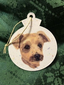 Handpainted  Yorkie Christmas Ornament - Picture 1 of 1