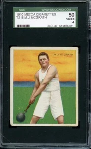 1910 HASSAN CIGARETTES T218 M. J. MCGRATH SGC VG/EX 50 / 4 NS - Bild 1 von 1