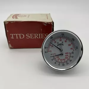 WINTERS TTD407 DUALES MASSSTAB TRIDIKAT THERMOMETER 3" 1/2NPT RÜCKSEITE 0-200PSI/KPA - Bild 1 von 6
