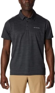 Columbia Men's Alpine Chill Zero Polo, Black Heather, 4X Big - Picture 1 of 8