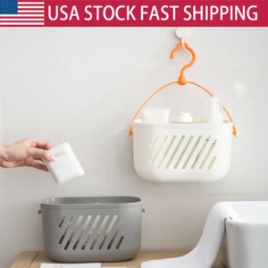 Plastic Hanging Shower Caddy Storage Basket Portable Kitchen Organizer - Picture 1 of 16