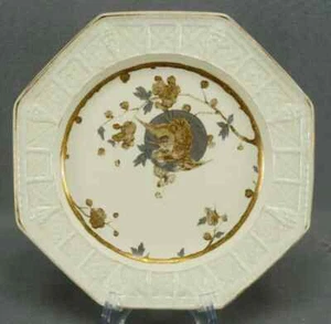 Wedgwood Pattern 7980 Gold Bird & Platinum Moon Floral Creamware Plate C.1879 C - Picture 1 of 9
