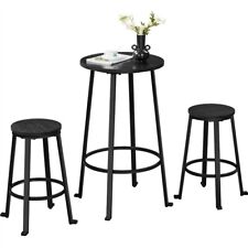 Dining Table Set Round Bar Table Set with 2 Barstools Bar Table and Chair Set