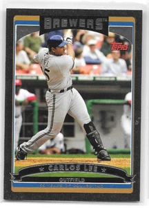 2006 Topps Baseball Black Parallel #70 Carlos Lee /55 - Picture 1 of 2