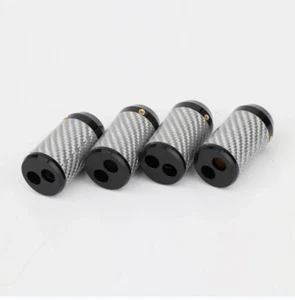 4 Stück Lautsprecher Audio Cinch Kabel Y Splitter Kohlefaser Schale Hose Stiefel Draht HiFi - Bild 1 von 15