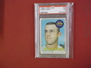 1969 Topps O-Pee-Chee Baseball # 44 Danny Cater PSA 7 NMT - Picture 1 of 3