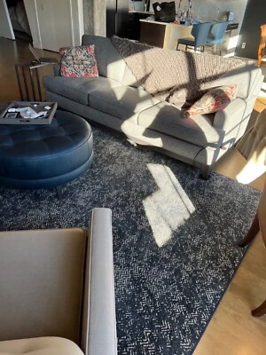 Alfombra Ethan Allen 9x12 azul moderna Foto 1 de 4