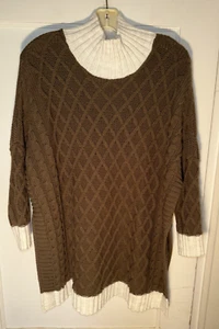 Mersea Lisbon Traveler Sweater Pullover Side Slits Olive Driftwood OS One Size - Picture 1 of 14