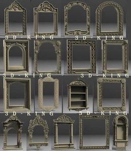 17 Stck. 3D STL Modell christliche Kirchenrahmen für CNC 3D Drucker Graveur Schnitzen - Bild 1 von 12