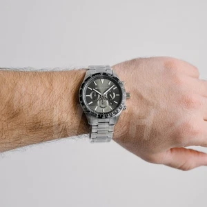 Herrenuhr MICHAEL KORS MK8912 "Layton" silberfarben grünes Zifferblatt Chronograph - Bild 1 von 6