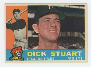 Topps 1960 Baseball Card UNGRADED #402 Dick Stuart Pittsburgh Pirates - Picture 1 of 2